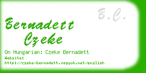 bernadett czeke business card